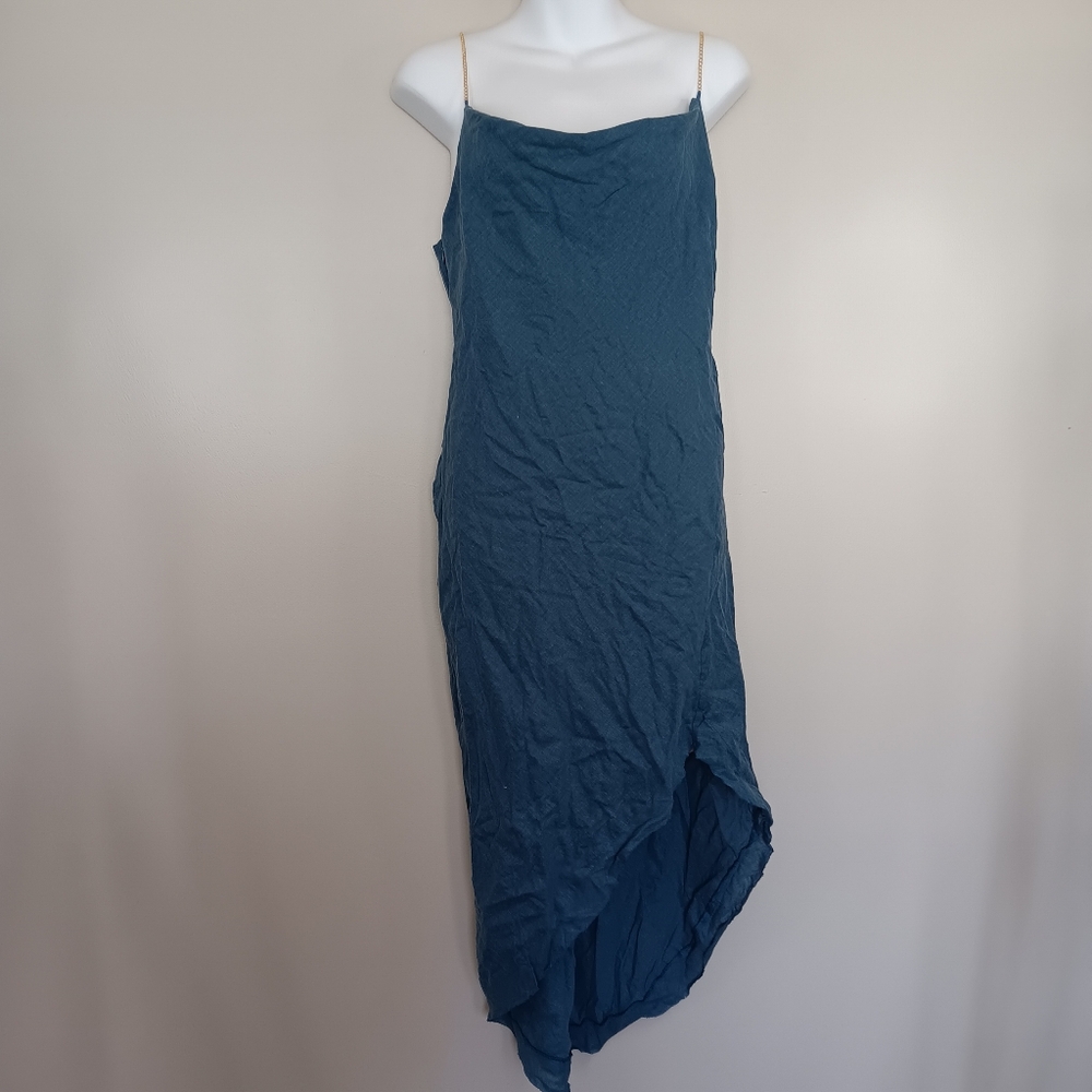Vix Teal High Low Dress